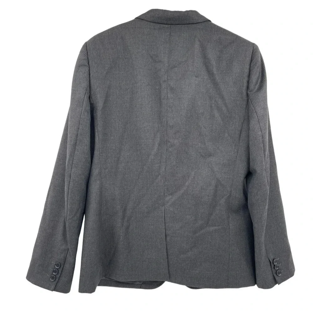 Dolce & Gabbana Women's Pin Striped Blazer Charcoal Gray Jacket Notch Lapel